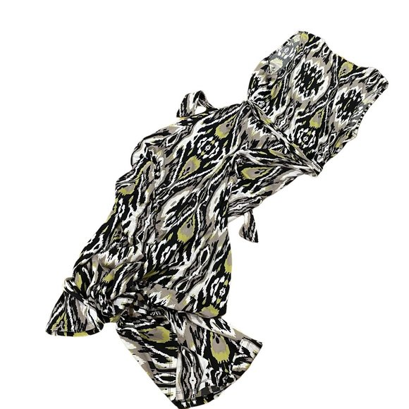 INC International Concepts Black and Green Maxi Dress - Picture 4 of 4